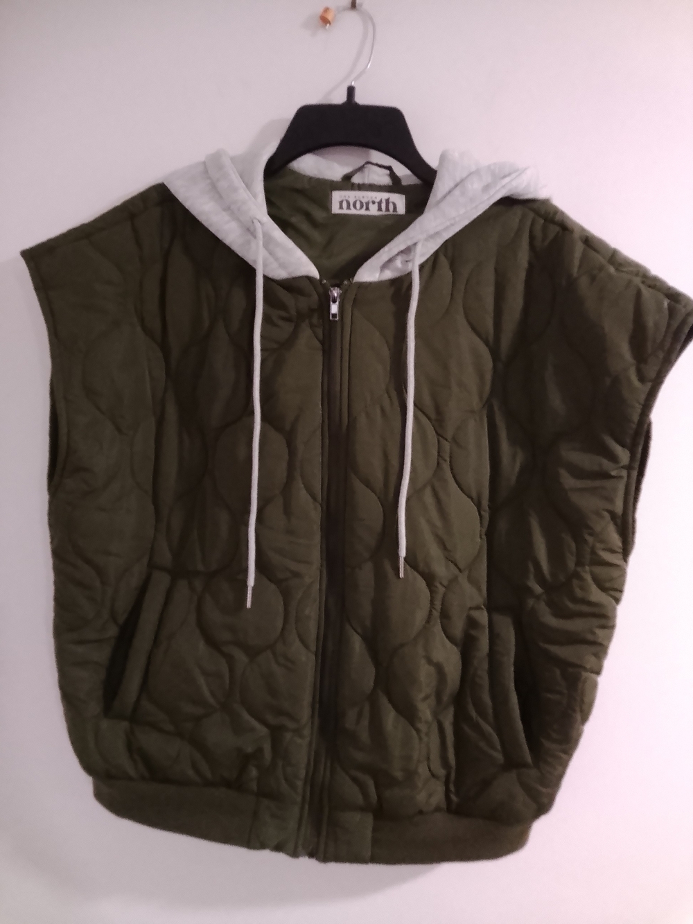 One Eleven North oversized Quilted Hooded Vest Jacket